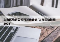 上海区块链公司预算统计表[上海区块链周 2021]